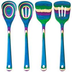 Totally Bamboo Baltique Multicolored Birch Wood Utensil Set