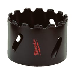 Milwaukee 1-3/8 in. Tungsten Carbide Grit 1.8 in. L X 1/4 in. D Hole Saw