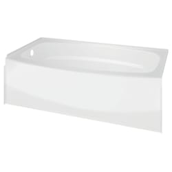 Delta Classic 400 18 in. H X 30 in. W X 60 in. L White Bathtub