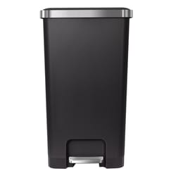 EKO Hana 11.9 gal Black Plastic Step Pedal Trash Can