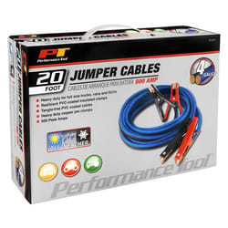 Performance Tool 20 ft. 4 Ga. Jumper Cable 500 amps