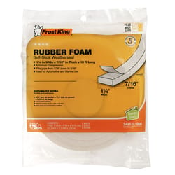 Frost King White Rubber Foam Weather Seal For Doors and Windows 10 ft. L X 0.44 in.