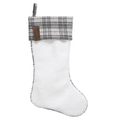 Dyno Sherpa Plaid Cuff Christmas Stocking 20 in.