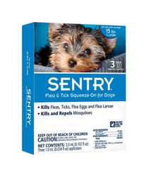 Sentry Liquid Dog Flea and Tick Drops 45% Permethrin, 1.9% Pyriproxyfen and 53.1% Other Ingredients
