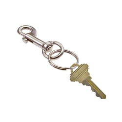 Lucky Line Nickel Plated Zinc Silver Split Bolt Snap Keychain