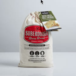 Soberdough Green Chile Cheddar Brew Bread Mix 16 oz Bagged