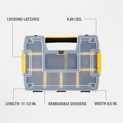 Stanley SortMaster 8.5 in. W X 2.9 in. H Storage Organizer Plastic 8 compartments Black/Yellow