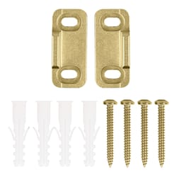 National Hardware 1-3/4 in. L Brushed Gold Aluminum Double Floor Guide 1 pc