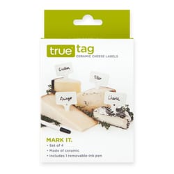 True White Ceramic Cheese Labels