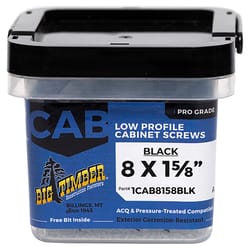 Big Timber No. 8 Sizes X 1-5/8 in. L Star Black Fine Cabinet Screws