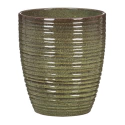 Scheurich Linara 5 in. D Ceramic Orchid Pot Green