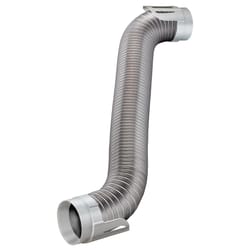 Ace 96 in. L X 4 in. D Silver/White Aluminum Dryer Transition Duct