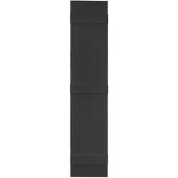 Builders Edge 71 in. H X 14 in. W Black Board and Batten Vinyl Shutter 2 pk