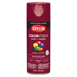 Krylon ColorMaxx Gloss Burgundy Paint+Primer Spray Paint 12 oz