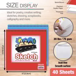 Bazic Products 9 in. W X 9 in. L Sketch Pad 40 sheet