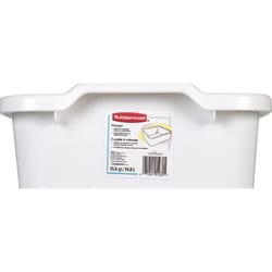 Homz Latching 112 qt Black/Clear Storage Tote 18.25 in. H X 16 in. W X  28.75 in. D Stackable - Ace Hardware