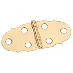 National Hardware 1-5/16 in. L Brass-Plated Door Hinge 2 pk