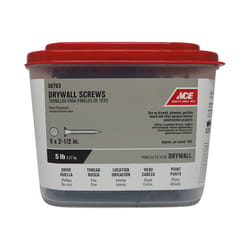 Ace No. 8 wire X 2-1/2 in. L Phillips Fine Drywall Screws 5 lb 560 pk