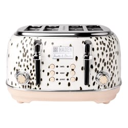 Haden Poodle & Blonde Stainless Steel Cream 4 slot Toaster 8 in. H X 12 in. W X 11 in. D