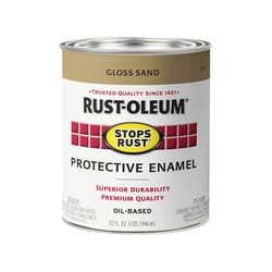 Rust-Oleum Stops Rust Indoor and Outdoor Gloss Sand Oil-Based Protective Paint 1 qt