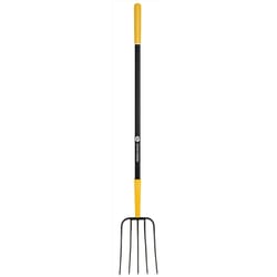 John Deere 5 Tine Steel Manure Fork 50 in. Fiberglass Handle