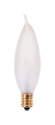 Satco 25 W CA9 Chandelier Incandescent Bulb E12 (Candelabra) Soft White 2 pk