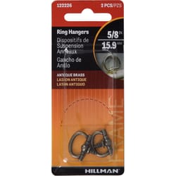 HILLMAN Antique Oval Ring Hanger 2 pk