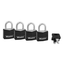 Master Lock 1-3/16 in. W Vinyl Covered 4-Pin Cylinder Padlock