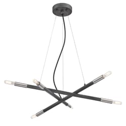 Westinghouse Felix Distressed Aluminum Black 6 lights Chandelier