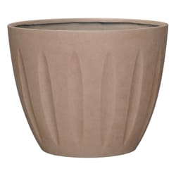 L&G Solutions 13 in. H X 16 in. D Polyresin Spritzer Planter Terra Cotta