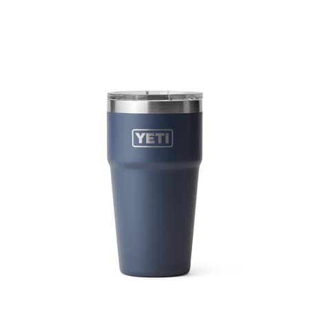 YETI Rambler 16 oz Stackable Pint, Vacuum Insulated, Stainless  Steel with MagSlider Lid, Navy: Tumblers & Water Glasses