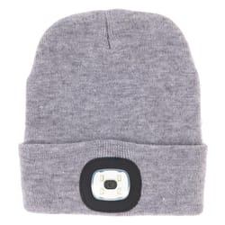 Night Scope Rechargeable LED Beanie Gray One Size Fits Most