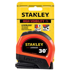 Stanley LeverLock 30 ft. L X 1 in. W Tape Measure 1 pk