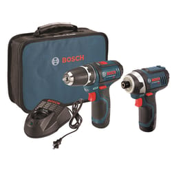 Bosch 12V Cordless Brushed 2 Tool Compact Drill and Impact Driver Kit