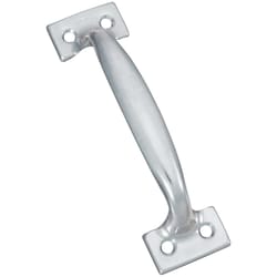 National Hardware 6-1/2 in. L Zinc-Plated Silver Steel Door Pull