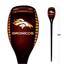 Sporticulture NFL 36 in. Solar Power Plastic Denver Broncos Black Solar Torch