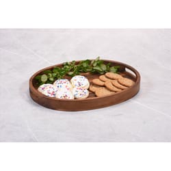 Kalmar Home Natural Acacia Wood Oval Serve Tray 1 pk