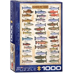 Eurographics Salmon & Trout Jigsaw Puzzles Multicolored 1000 pc
