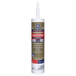 GE Advanced White Silicone 2 Kitchen and Bath Caulk Sealant 10.1 oz