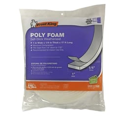 Frost King White Poly Foam Weather Seal For Doors and Windows 17 ft. L X 0.25 in.