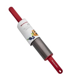 KitchenAid 22 in. L X 2.5 in. D Carbon Steel Rolling Pin Gray/Red