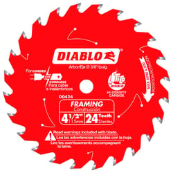 Diablo 4-1/2 in. D X 3/8 in. TiCo Hi-Density Carbide Framing Saw Blade 24 teeth 1 pk