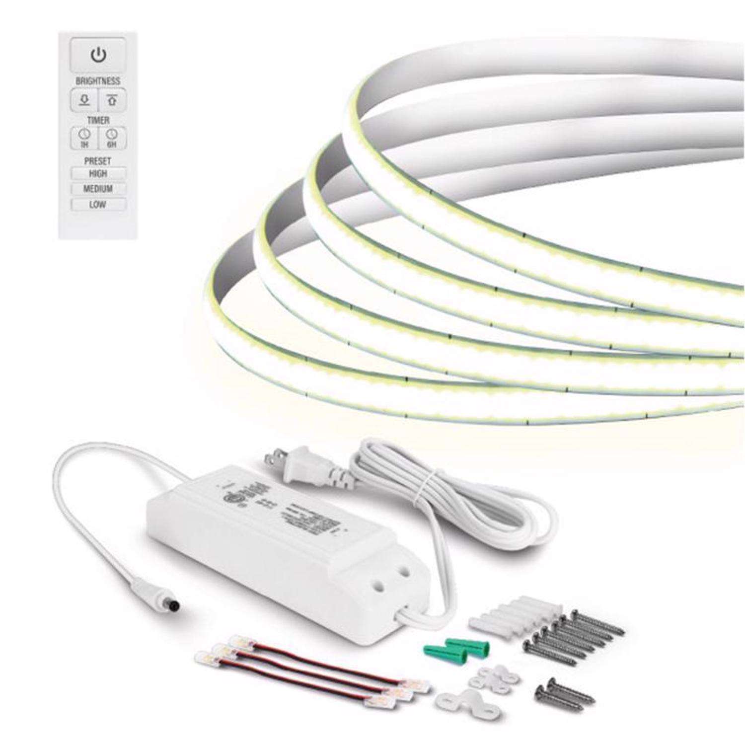 Feit Electric 6 ft. Plug-In White Strip Light Cuttable Linkable