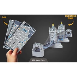 Metal Earth Premium Series London Tower Bridge Gray 208 pc