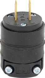 Leviton Commercial and Residential Rubber Straight Blade Plug 1-15P 18-12 AWG 2 Pole 2 Wire