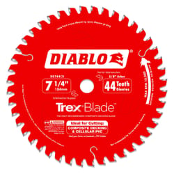 Diablo TrexBlade 7-1/4 in. D X 5/8 in. TiCo Hi-Density Carbide Circular Saw Blade 44 teeth 1 pk
