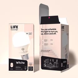 LIFX Smart Home A19 E26 (Medium) Smart-Enabled LED Bulb Warm White 50 Watt Equivalence 1 pk