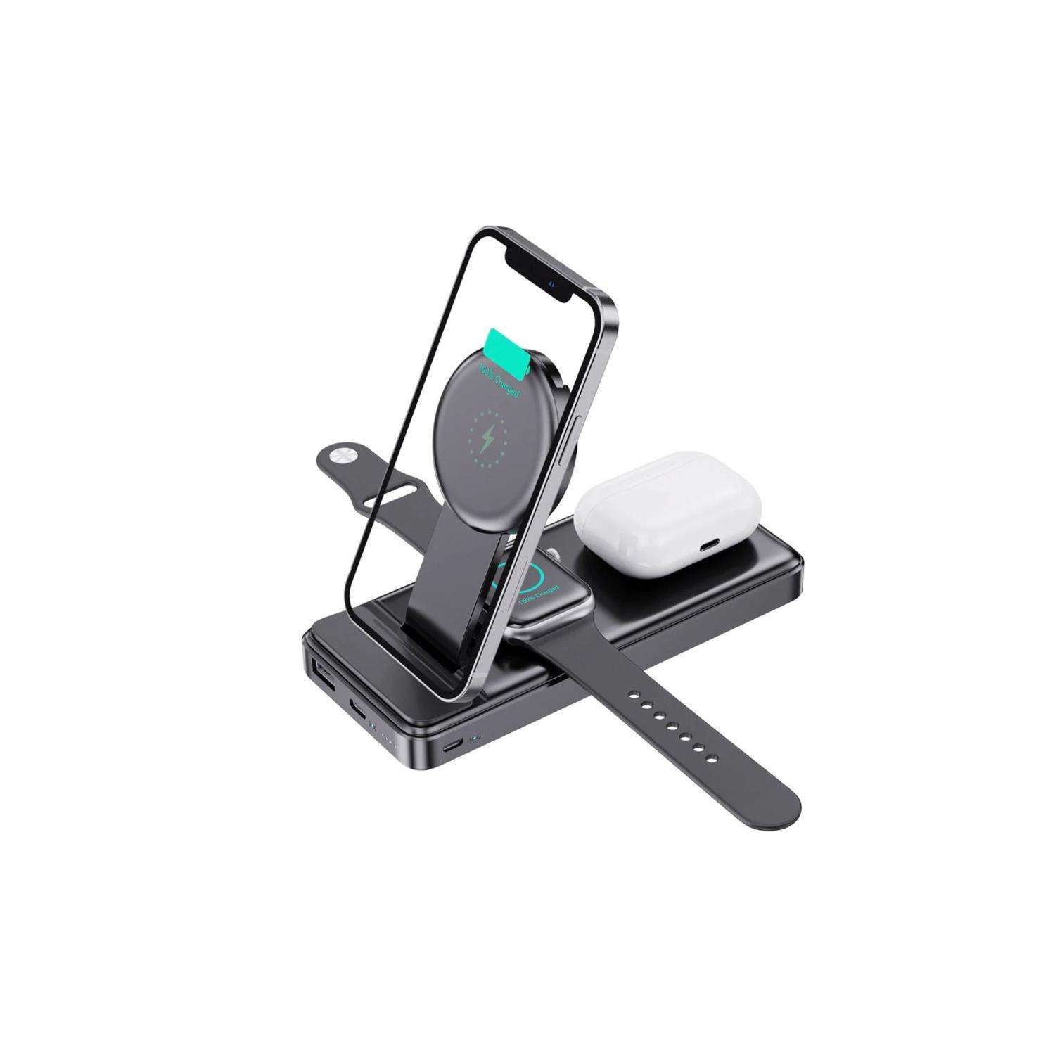 Fashionit Juicebar Sage Black Wireless Charger and Phone Holder For