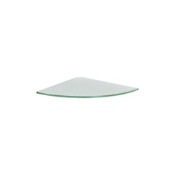 Dolle 0.31 in. H X 11.8 in. W X 11.8 in. D Clear/White Glass Corner Shelf