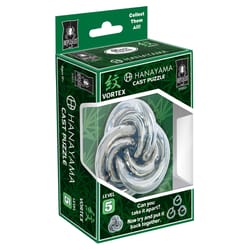 University Games Hanayama Vortex Puzzle Silver 3 pc